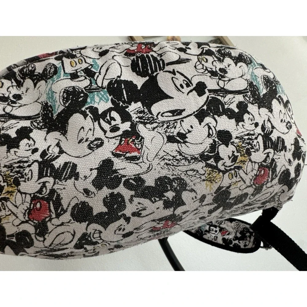 Disneyland Paris Mickey Mouse Official Backpack EuroDisney Black & White Canvas